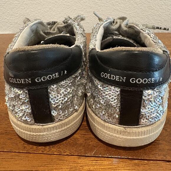Golden Goose Shoes US 5 Size 35 Low Top Distressed Sequin Pink Star May Italy - Picture 2 of 15